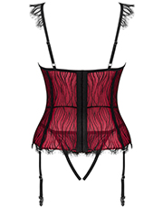 фото Комплект Obsessive Denissa corset Красно-черный фото 2